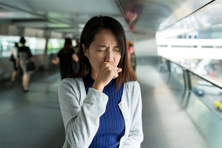 pneumonia person coughing