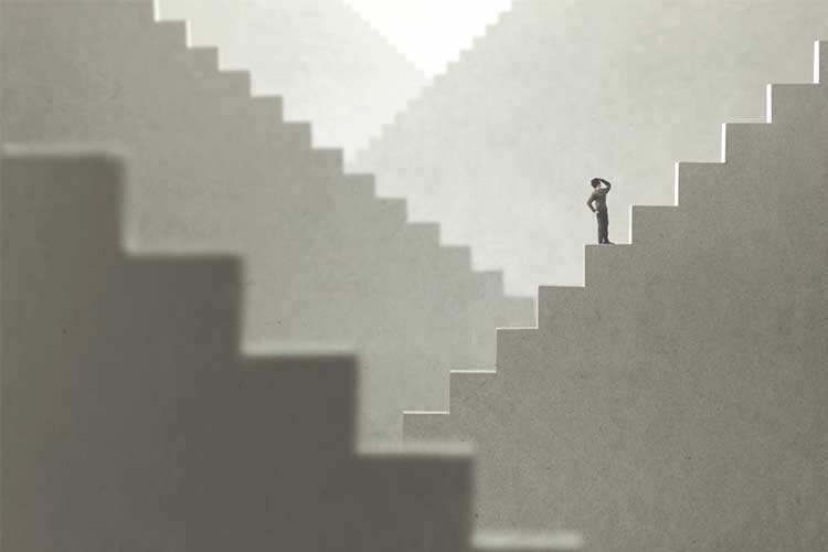 Climbing stairs concept | Image