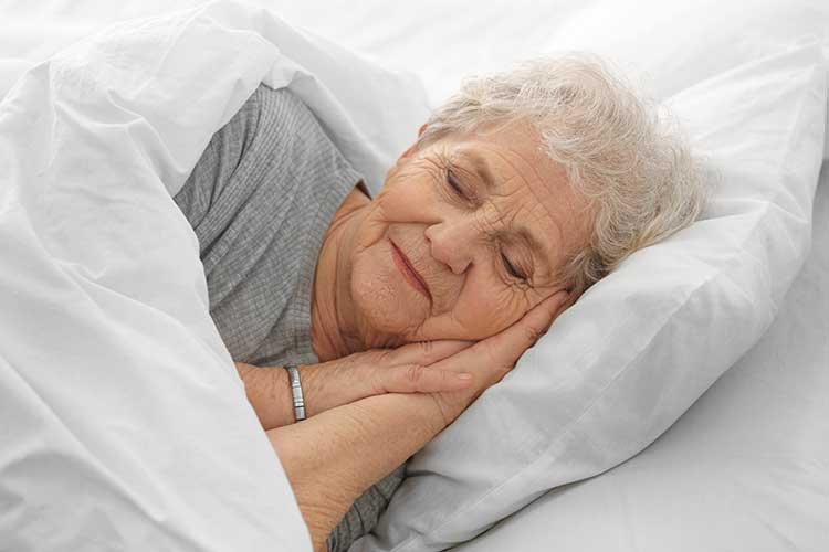 older woman sleeping