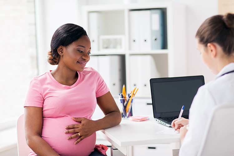 pregnant woman at appointment