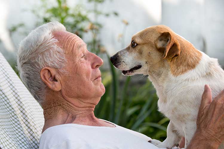 aged care client with dog