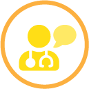 Health professional speaking icon | Image
